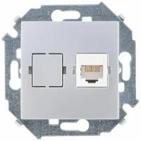 Simon 15 Алюминий Розетка компьютерная 1-ая RJ45 кат.5е