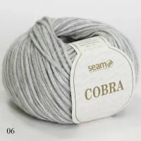 Пряжа Seam Cobra Сеам Кобра 06, 70% хлопок 21% мериносовая шерсть 9% альпака, 50 г, 100 м, 1 моток