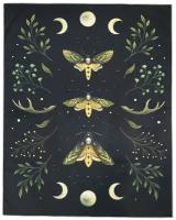 Гобелен настенный SILVARIE с бабочками "Ночные Мотыльки", троелуние, 95х73 см