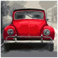 Color Kit картина по номерам Автомобиль, CF123, 40 х 40 см, серый/красный