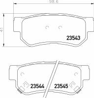 Колодки Тормозные Hyundai Getz/Matrix/Santa Fe/Sonata/Tucson/Kia Sportage Задние Kia 58302-1Fe00; Kia 58302-26A00; Hyundai 58