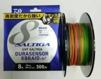 Плетеный шнур Daiwa UVF saltiga Dura Sensor 8Braid +Si² [Lime Green] 300m #8.0 /0.470mm 97Lb/44kg