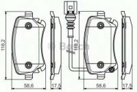 Колодки тормозные задние дисковые к-кт BOSCH 0986495094