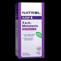 Natrol 3 A.M. Melatonin F/D Lavender Vanilla 60 tabs/ "3 А.М. мелатонин 60 быстрорастворимых таблеток вкус «Лаванда Ваниль»