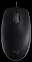 Мышь проводная LOGITECH M110 Silent Black (910-005502)