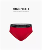 MP-1569 Трусы мужские Atlantic, спорт "магический карман" - размер: L, цвет: Красный