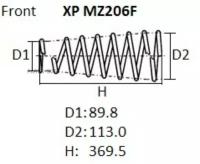 Пружина подвески NHK арт. XP MZ206F