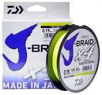 DAIWA Леска плетеная (шнур) желтая DAIWA J-BRAID X4E (12740-010 (135 м 0,1мм) #0.6 9lb)