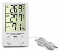 Цифровой термометр и гигрометр/для улицы и помещений, выносной уличный датчик температуры/ домашняя метеостанция ТА-298