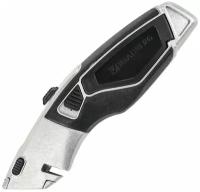 Нож канцелярский строительный для резки бумаги Brauberg "Professional", 4 лезвия в комплекте, автофиксатор, металл, 237160