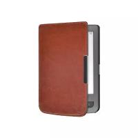 Чехол- обложка футляр MyPads для PocketBook 626 Plus Touch Lux 3 из качественной эко- кожи тонкий с магнитной застежкой коричневый
