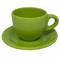 Кофейная пара 100мл керамическая зеленая (набор 6 шт.)