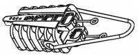Зажим анкерный для проводов ввода DN 123 (2х16/4х25) (SO 25; PA 25х100) НИЛЕД 10600119