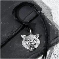 Кулон-амулет "Волк" защита, цвет чернёное серебро 9293317