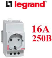 Legrand Розетка с заземлением на DIN-рейку 16А 220V