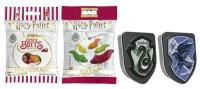 Конфеты Jelly Belly Гарри Поттера Bertie Bott's 54 гр. + Jelly Slugs 59 гр. + Эмблема факультета Слизерин 28 гр. + Эмблема факультета Когтевран 28 гр. (4 шт.)