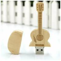 USB Флешка Гитара деревянная 64 ГБ