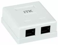 Розетка ITK (CS2-1C5EU-22) настен. RJ45 2 кат.5E UTP бел. (упак:1шт)