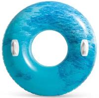 INTEX Надувной круг с ручками Волны 114 см голубой 56267