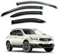 Дефлекторы окон Nissan Qashqai (J10) 2007-2014 г. / Ветровики Ниссан Кашкай (J10) 2007-2014 г