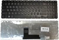 Клавиатура для ноутбука Toshiba Satellite L50-B, C55-B черная, без рамки, плоский Enter