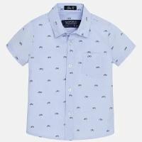 Рубашка Mayoral для мальчиков, размер 92 (2 года), цвет голубой