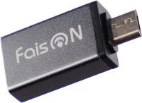 Переходник USB(f) - микро USB FaisON P-15 Stable, серый