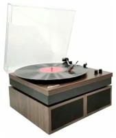 Виниловый проигрыватель Ritmix LP-340B Dark wood Bluetooth чёрный