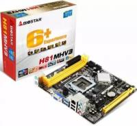 Материнская плата mATX Biostar H81MHV3 (LGA1150, H81,2*DDR3(1600), PCI-Ex16, GLan,2*SATA 3G/2*SATA 6G,5.1CH,2*USB 3.0, D-Sub/HDMI) RTL