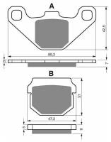 Колодки тормозные дисковые GOLDfren 047 K5 кросс SBS 544, EBC FA 83, Ferodo FDB 313, OEM 43050 1040