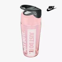 Бутылка питьевая спортивная (шейкер спортивный) 470 мл с клапаном Nike TR Hypercharge Straw Bottle Graphic