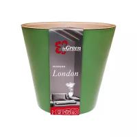 Кашпо InGreen London ING1552-K, 1л, 12.5x11.3 см, оливковый