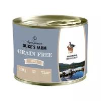 Корм для собак DUKE'S FARM Grainfree Кролик, утка, клюква, шпинат конс. 200г (упаковка - 6 шт)