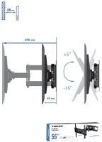 Кронштейн TRESS WM 1044M VESA 100-400 до 35кг накл/повор/черн. для телевизора