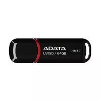 Накопитель USB 3.0 64Гб ADATA UV150 (AUV150-64G-RBK), черный