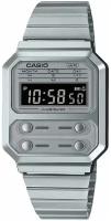 Наручные часы CASIO Vintage A100WE-7B, серебряный, черный