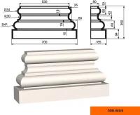Основание фасадной пилястры Lepninaplast ПЛВ-500/6, 1шт