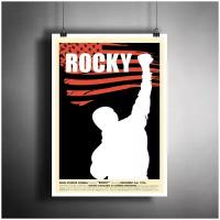 Постер плакат для интерьера "Фильм: Рокки. Сильвестр Сталлоне. Rocky"/ Декор дома, офиса, комнаты A3 (297 x 420 мм)