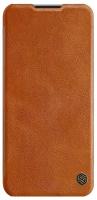 Кожаный чехол-книжка Nillkin Qin для OnePlus Nord N100, коричневый