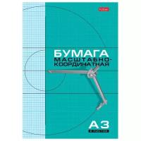 Бумага масштабно-координатная Hatber А3, 295х420 мм, голубая, на скобе, 8 листов ( 8Бм3_02285(N002711))