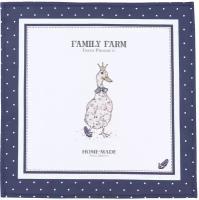 Салфетка family farm,40х40см, 100 проц хлопок, белый,твил, Santalino (176656)