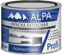 Краска моющаяся латексная полуматовая Alpa Profi 20 белая 0,5 л