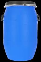 Пластиковая бочка 65л синяя, 400х400х615 мм