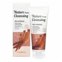 FOODAHOLIC NATURE FOAM CLEANSING RED GINSENG Увлажняющая пенка для умывания с красным женьшенем 150мл