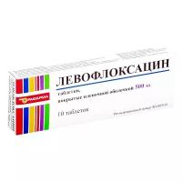Левофлоксацин таб. п/о плен., 500 мг, 10 шт