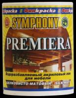 SYMPHONY Лак для дерева мебельный без запаха Symphony Premiera шелковисто-матовый 0,9 л, Клён