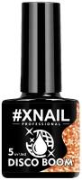 Светоотражающий гель лак XNAIL PROFESSIONAL Disco Boom, для дизайна ногтей, с глиттером, 10мл, №05 бурбон