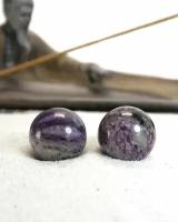 Массажные шары Баодинг Чароит - диаметр 29-30 мм, натуральный камень, 2 шт - для стоунтерапии, здоровья и антистресса