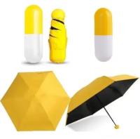 Мини зонт Капсула, Желтая