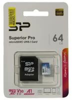 SD карта Silicon power Superior Pro SP064GBSTXDU3V20AB